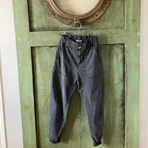 Zara Dark Grey Paperbag Pants-Size S